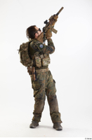  Photos Frankie Perry Army KSK Recon Germany Poses aiming the gun standing whole body 0001.jpg
